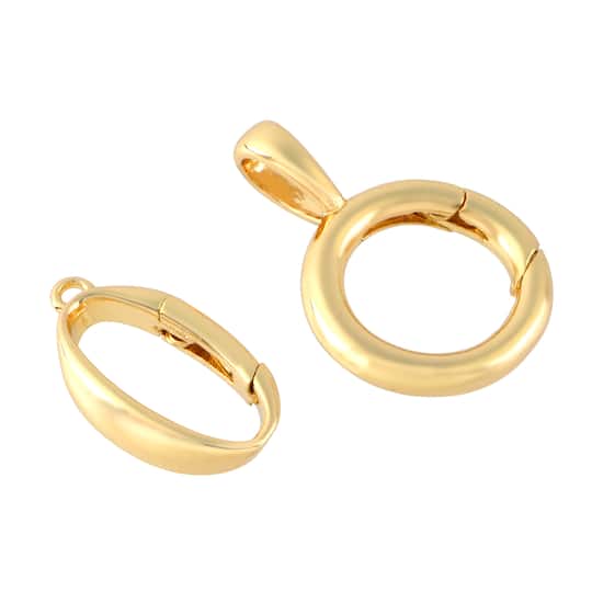 Oval & Round Metal Clasp Charm Connector Set by Bead Landing™